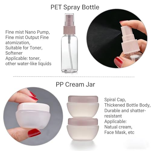 11pcs Travel Bottles for Toiletries, TSA Approved Travel Size Toiletries Containers Kit, Leak Proof Squeezable Travel Toiletry Liquid Bottles, Refillable Containers for Shampoo Conditioner Lotion - color: Color A