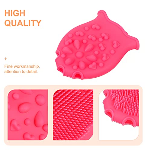 Beaupretty Baby Silicone Shampoo Brush with Soft Scalp Massager and Ergonomic Grip Gentle Exfoliating Bath Shower Brush for Kids Hair Care and Relaxing Scalp Massage