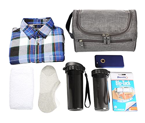Vercord Mens Toiletry Bag Wash Travel Small Shaving Dop Kit Shower Bathroom Ditty Hygiene Bag Frosted Grey - color: Frosted Grey