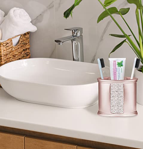 Zahari Home Sinatra Bath Tooth Brush Holder Modern Tooth Brush and Toothpaste Holder, Blush - color: Blush, size: 4.25" x 3" x 3" Tooth Brush Holder