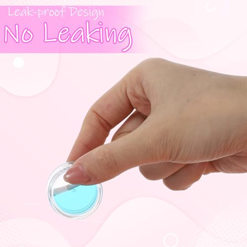 10 Pcs 5g Makeup Travel Containers with Lids & 5 Pcs Mini Spatulas, Empty Cosmetic Sample Jars Small Refillable Leak Proof Plastic Bottles for Lip Balm Creams Lotion Lip Scrub Foundation - size: 5 ml
