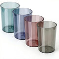 4 Pack Bathroom Tumbler Toothbrush Cups, Unbreakable Toothbrush Holders, Reusable Drinking Cups, Plastic Mouthwash Cup, Stackable Bathroom Brushing Cup 300ml(Red, Purple, Blue, Grey)