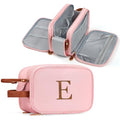 YOOLIFE Gifts for Women Teen Girls - Birthday Gifts for 7 8 9 10 11 12 13 14 15 16 17 18 Year Old Girl Birthday Gift, Travel Toiletry Bag Initial Makeup Bag Letter E Pink - color: Pink, style: E