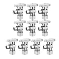 (10 Pack) BH Angle Stop Valve 1/2" Nominal Compression x 3/8" OD, 1/4-Turn Shut Off Valve, Chrome Plated Brass, for Bathroom Toilet Kitchen Shower Plumbing - style: 10PCS