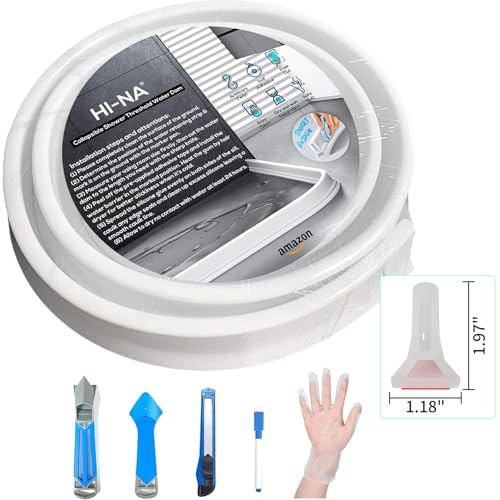 Hi-Na 3ft/5ft/6ft/8ft10ft Collapsible Shower Threshold Water Dam Water Barrier for Shower and Water Stopper Keeps Water Inside Water Threshold for Wet and Dry Separation (3ft, Clear) - color: Clear, style: 3ft