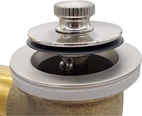 Westbrass D3324-07 1-1/2" NPSM Pull & Drain Bathtub Plug, Coarse Thread, Satin Nickel - color: Satin Nickel