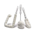 Set of 3 Glassware Cleaning Brush Kit - Non-Scratch, Foam Wine Glass Cleaning Brush Set for Glassware, Decanter, Mug, Stemware - for Home, Restaurant, Bar, Hotel - by FryOilSaver Co. - size: Set of 3
