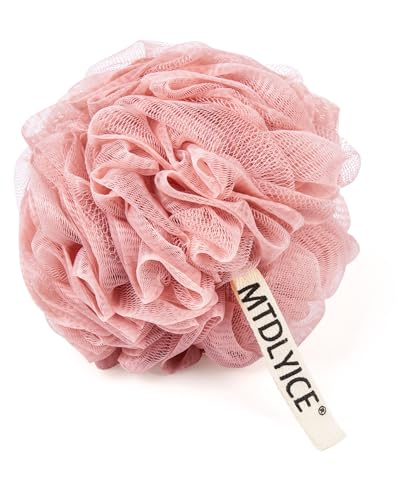 MTDLYICE Loofah Sponge, XXL Large Loofah 100g 4 Pack, Bath Sponge Soft Mesh Shower for Men, Body Scrub, Shower Pouf Bath Accessories, for Body Wash, Soap (Red Soil) - style: Red Soil