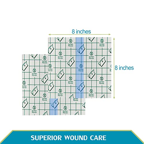 50 Pieces Waterproof Dialysis Port Shower Cover Shields PD Catheter Shower Protector Peritoneal Dialysis Accessories Peg Feeding Tube Supplies Chest Central Line (8 x 8 Inch) - size: 8 x 8 Inch (Pack of 50)