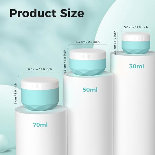 Travel Containers for Toiletries, 4-Pack TSA Approved Silicone Jars (1oz) - BPA Free Leakproof Cosmetic Containers for Creams, Lotion, Skincare & Makeup with Bonus Waterproof Bag - color: Cream, size: 30ML