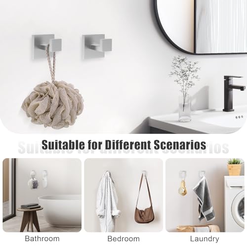 TQKAG Brushed Nickel Bathroom Hardware Accessories Set 5 Pieces, Double Post Pivoting Toilet Paper Holder Set Stainless Steel Square Bathroom Towel Bar Holder Set Wall Mounted - color: Brushed Nickel, size: 5-Pieces Set