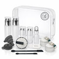 14 Pcs Glass Travel Skincare Containers Set-TSA Approved Toiletry Bag & Glass Travel Bottles for Toiletries Pump, Spray & Dropper Bottles Travel Size for Foundation, Serum Moisturizer Oil & Cream