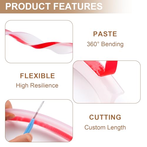 39Inch Shower Threshold Water Dam, Self-Adhesive Silicone Shower Barrier Seal Strip for Bathroom Tub & Kitchen, Under Door Splash Guard, Water Stopper for Dry Wet Separation, Caulk Edge Tape