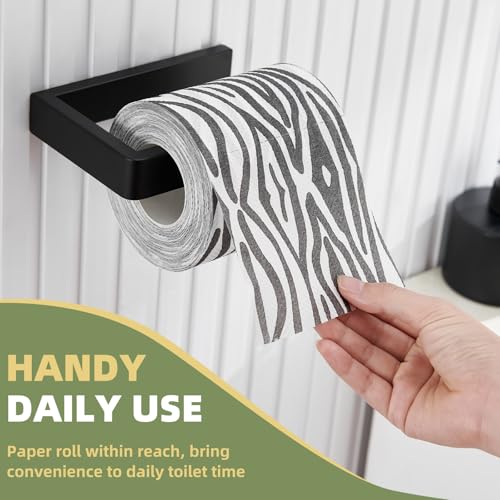 APLusee Matte Black Toilet Paper Holder, 304 Stainless Steel Tissue Hanger, Wall Mounted - color: Matte Black