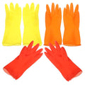IMIKEYA 6pcs Rubber Dishwashing Gloves Set Large Size Waterproof Kitchen Cleaning Gloves Sturdy Reusable Household for Washing Dishes and Laundry