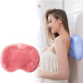 Shower Back & Foot Scrubber,Wall Mounted Back Scrubber Silicone Bath Massage Cushion Brush with Suction Cups,Bathroom Wash Foot Mat Exfoliating Dead Skin Foot Brush (L-Pink 1pcs) - size: L-Pink 1pcs