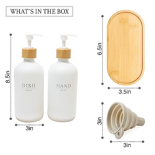 Kitchen Soap Dispenser Set White