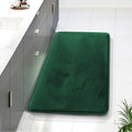 Clara Clark Bathroom Rugs, Velvet Memory Foam Bath Mat, Non-Slip Bath Rugs, Machine Wash, Dries Quickly, Ultra Soft Plush Bath Mats for Bathroom, - color: Hunter Green, style: 24 x 36