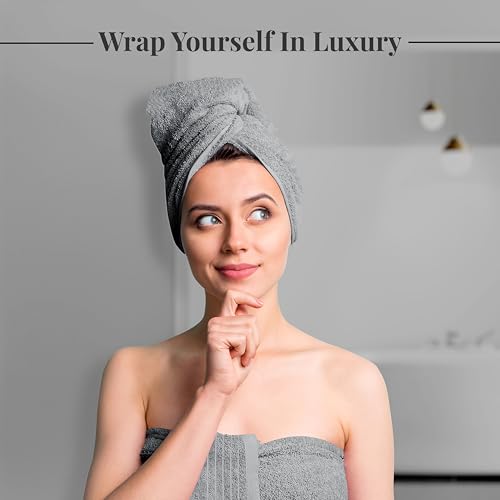 Tens Towels Pack of 4 Extra Large Bath Towels 30 x 60 Inches, 100% Cotton, Larger & Lighter Weight, Quicker to Dry, Super Soft and Absorbent, Perfect for Bathroom, Cool Grey - color: Cool Grey