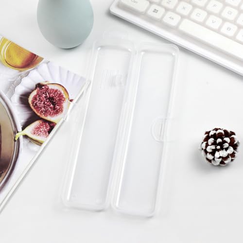 Portable Plastic Toothbrush Storage, Clear White Travel Toothbrush Case, for On-The-Go
