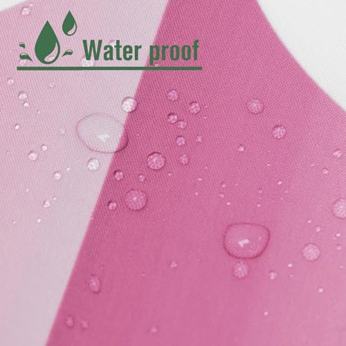 Yiatn No Hook Pale Mauve Shower Curtain with Snap in Fabric Liner Set - Hotel Style with See Through Mesh Top Window, Modern Geometric Waterdrop Design,Waterproof and Washable, 71x74 INCH - color: Pale Mauve, size: 71"W x 74"L (Pack of 1)