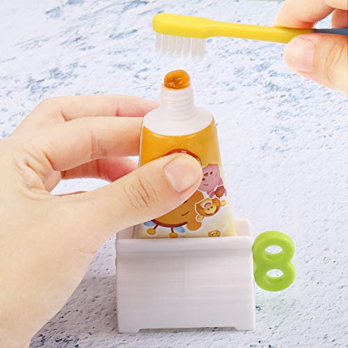 Toothpaste Tube Squeezers Toothpaste Roller - Manual Toothpaste Tube Roller Squeezer Tool, Toothbrush Squeezers, Toothpaste Clip Holder Stand Winder by XYKEEY (Multi-Colored) - color: Multi-colored
