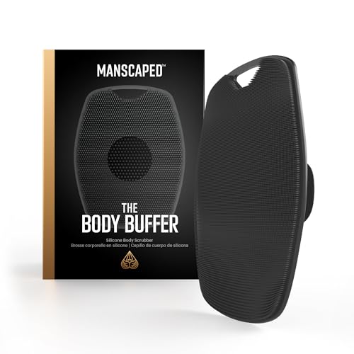 MANSCAPED® The Body Buffer Premium Silicone Scrubber for Nourishing, Cleaning & Exfoliating Your Skin - Lather Boosting Bristles with Ergonomic No-Slip Handle, Long-Lasting & Easy to Clean (1-Pack) - size: Body Buffer