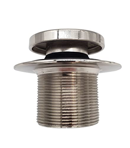 Westbrass A931K-20 Universal 1-3/8" Fine Thread Tip-Toe Bathtub Drain Plug Trim Set with One-Hole Overflow Faceplate and 1-1/2" Adapter Bushing, Stainless Steel - color: Stainless Steel
