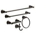 Franklin Brass 5-Piece Oil Rubbed Bronze Bathroom Set (2) Towel Racks, Ring, Toilet Paper Holder, Hook | Kinla Bath Accessories - color: Oil Rubbed Bronze, style: 5-Piece Bath Accessory Set