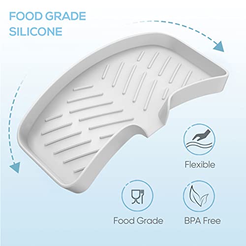 Kitchen Soap Tray,Kitchen Sink Tray Sponge Tray Kitchen Sponge Holder Self Draining Premium Silicone Soap Holder for Bathroom Kitchen Counter Sink Caddy Organizer for Dish Soap Bottle,Soap Dispenser - color: Trwt