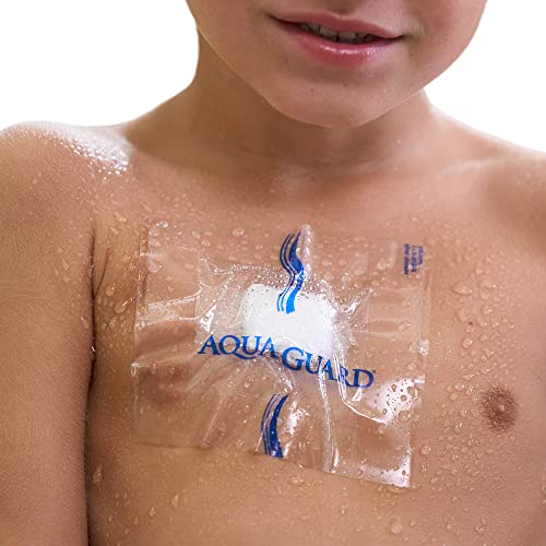 TIDI 50004-PKG AquaGuard Sheet – 4” x 4” – (Area of Coverage: 2.5” x 2.5”) – Shower Protection Sheet – Self-Adhesive Moisture Barrier – Wound Cover for Showering – 7 Sheets – Home Medical Supplies - size: 4" x 4", style: Package of 7 Sheets
