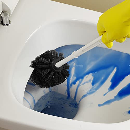 2PCS Toilet Bowl Brush Replacement Head, Toilet Brush Head Replacement with Durable Stiff Bristles, Cleaning Tool for Home Hotel Bathroom (Black) - color: Black