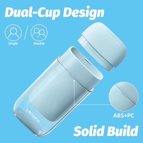 Travel Toothbrush Case, Mini Wash Cup with Foldable Toothbrush | Mini rinse cup, for camping business hiking travel, toothbrush included, lightweight plastic, Cups with cover, blue - color: Small Blue