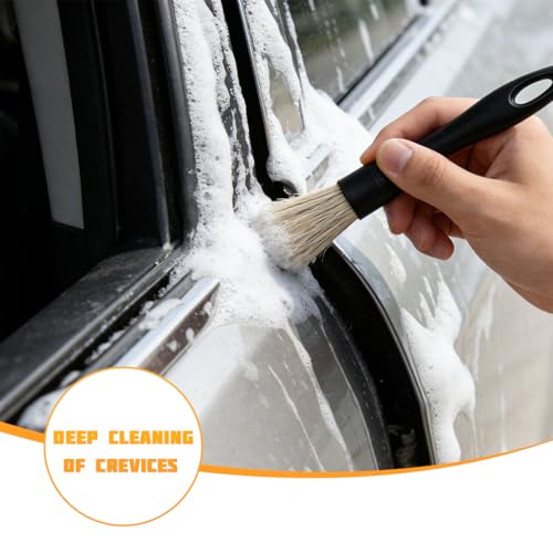 3PCS Car Detailing Brush Kit, Includes Ultra Soft No Scratch Boars Detailing Duster Brush Set for Exterior Interior, Multi-Use Auto Interior Dusting Cleaning Kit, Universal Fit - size: 3 PCS