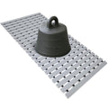 Grey Weighted Non Slip Bathtub Mat Without Suction Cups,Textured TPE Bath Mat for Textured Tub & Shower Surfaces,Doesn't Float, Works on Tile and Stone(33.8”x 17”)
