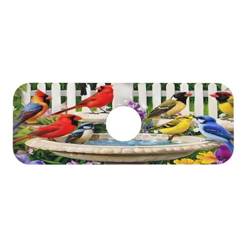 Bird Kitchen sink faucet pad, strong water absorption, anti slip, easy to clean, very suitable for splash and drip prevention, suitable for kitchens and bathrooms - color: Bird