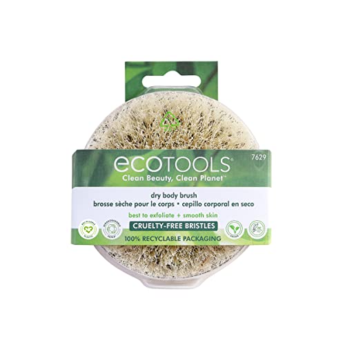 EcoTools Dry Body Brush, For Post Shower & Bath Skincare Routine, Removes Dirt & Promotes Blood Circulation, Helps Reduce Appearance of Cellulite, Eco-Friendly, Vegan & Cruelty-Free, 1 Count - size: 1 Count (Pack of 2)