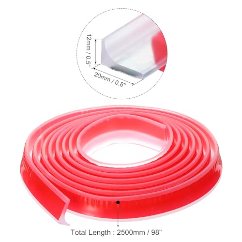uxcell 98 Inch Collapsible Shower Barrier Stopper Water Splash Guard Blocker 98"Lx0.8"Wx0.5"H for Bathroom Kitchen Wet and Dry Separation, Clear - color: Clear, size: 98"Lx0.8"Wx0.5"H
