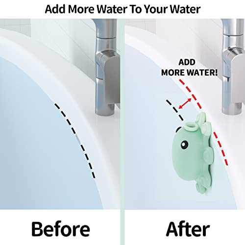 Bathtub Overflow Drain Cover - Silicone Bath Tub Drain Cover, Octopus Tub Overflow Drain Stopper with Suction Cups, Adds Inches of Water for Deeper Bath, Bathroom Spa Relaxing Accessory, Aqua Green - color: Squidward