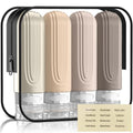 Travel Bottles for Toiletries, 3oz TSA Approved Travel Size Toiletries, Silicone Leak-Proof Refillable Containers, Squeezable Liquid Essentials Bottles W/Clear Bag (CREAM) - color: CREAM