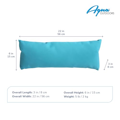 Aqua Outdoors Inside Pool Lounger Headrest Pillow, in Water Sun Shelf Chaise Cushion, Great for Tanning on Baja Ledge or Poolside Sundeck (White,Two)