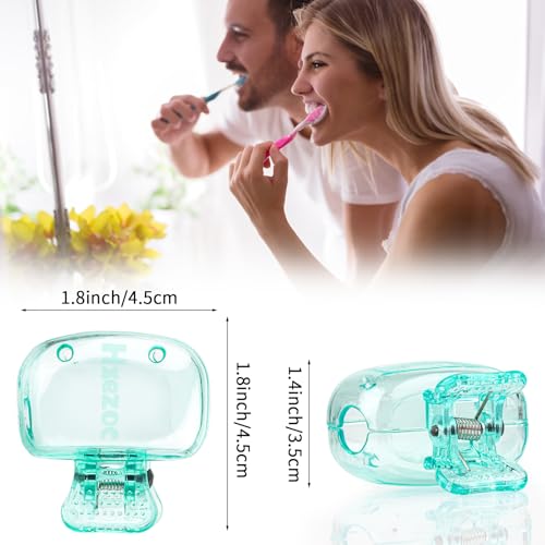Hxezoc 4 Pack Toothbrush Covers Toothbrush Holders Toothbrush Protector Cap Brush Pod Case Protective Portable Plastic Clip for Household Travel, School, Bathroom, Camping, Business - color: Clear, Yellow, Teal, Brown