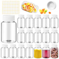 Lamoutor 30Pcs Clear Pill Bottle Plastic Medicine Bottle Empty Reagent Chemical Containers with Caps for Liquid Solid Powder Medicine 100ML - size: 100ML