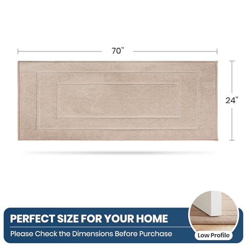 PURRUGS Machine Washable Kitchen Runner Rug 24" x 70", Non-Slip/Skid Hallway Runner Rug, Super Absorbent Soft Area Rug for Kitchen, Hallway & Laundry, Rolled Packaging, Beige - color: Beige, size: 24" X 70"