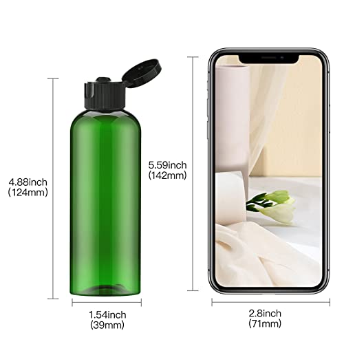 LISAPACK 3.4 oz Travel Bottles for Toiletries, Plastic Travel Size Containers for Shampoo Conditioner TSA Approved, Empty Small Squeeze for Lotion, Leak Proof Mini Liquid Tube for Refillable Green - color: Green