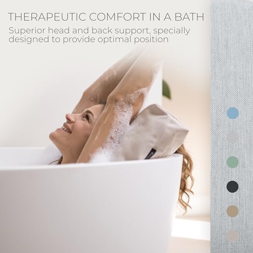 BADESOFA® Luxury Bath Pillow M in Grey, Quick-Drying Bath Back Pillow | Thick & Comfortable Tub Pillow for Bathtub, Full Body Support, Premium Spa Cushion, Luxury Bath Gift - color: Grey, size: Medium (Single Pillow)