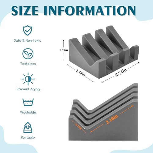 Self Draining Soap Dish Holder,Silicone Soap Dish,for Bathroom,Kitchen, Sponges，Can Extend Soap Life，Keep Soap Bars Dry and Easy Cleaning (Grey,1-Pack) - color: Grey,1-pack