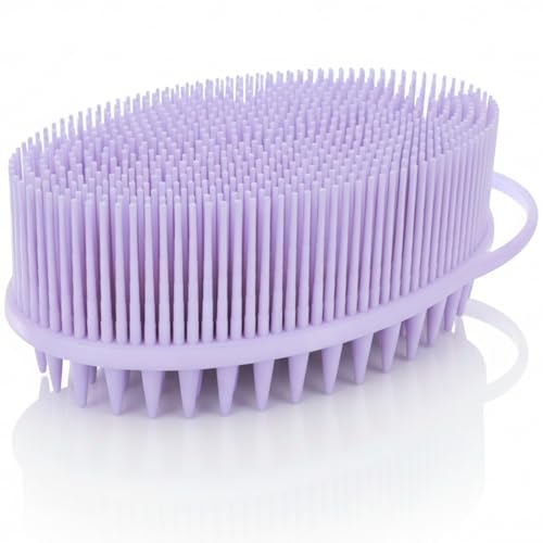 Avilana Premium Scalp Massager Shampoo Brush - 8 Years Trusted Since 2017 - SGS Certified Silicone Scrubber, Soft Bristles All Hair Types, Gentle Scalp Exfoliation Hair Care Women Men Color Treated - color: Lavender, size: Scalp