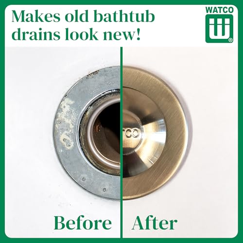 Watco Universal NuFit Push Pull Stopper, Silicone, 3/8 in or 5/16 in Combo Pin, Friction Pin, Grid, Universal Bathtub Drain Stoppers, Easy Install, Hair Catcher, Replacement Tub Drain, Brushed Nickel - color: Brushed Nickel