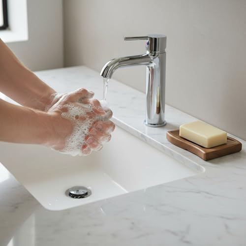 Wood Self-Draining Bar Soap Holder, 3 Holes Design Soap Dish and Sponge Holder, Quick Dry Soap Saver Tray for Bathroom, Kitchen, Shower & Countertop (Brown, 1 Pack)